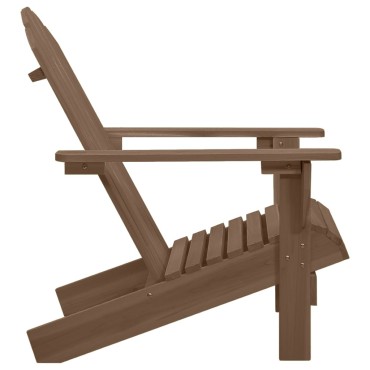 vidaXL Πολυθρόνα Καφέ Ξύλινη 70x153x88cm 1 τεμ.