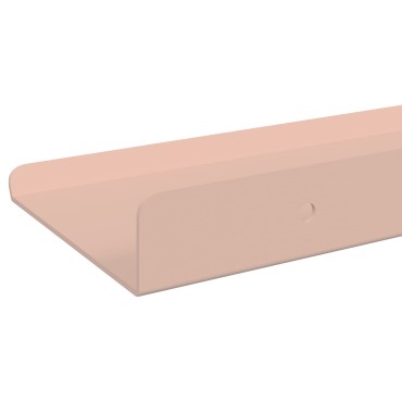 vidaXL Πλωτό ράφι Επιτοίχιο 4 τεμ. Ροζ 40x8,5x2,5cm Ατσάλι
