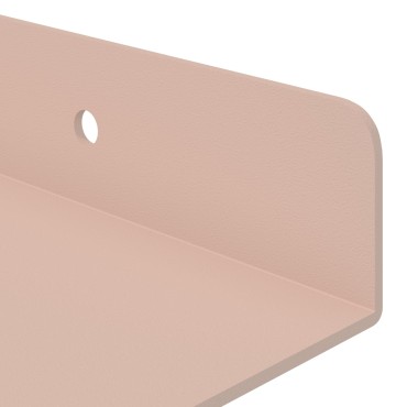 vidaXL Πλωτό ράφι Επιτοίχιο 4 τεμ. Ροζ 60x8,5x2,5cm Ατσάλι