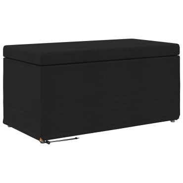 vidaXL Σκαμνί Μαύρο 81x41x40cm Ύφασμα και Επεξεργασμένο Ξύλο