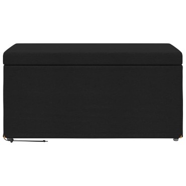 vidaXL Σκαμνί Μαύρο 81x41x40cm Ύφασμα και Επεξεργασμένο Ξύλο