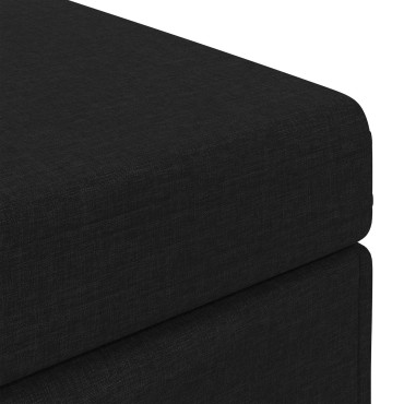 vidaXL Σκαμνί Μαύρο 81x41x40cm Ύφασμα και Επεξεργασμένο Ξύλο