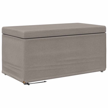 vidaXL Σκαμνί Taupe 81x41x40cm Ύφασμα και Επεξεργασμένο Ξύλο