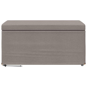 vidaXL Σκαμνί Taupe 81x41x40cm Ύφασμα και Επεξεργασμένο Ξύλο
