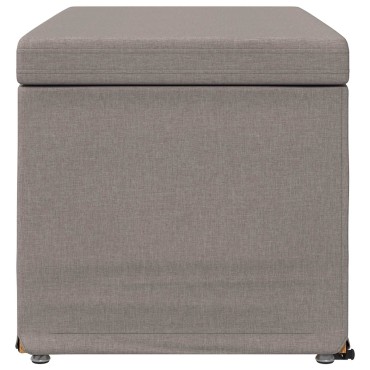 vidaXL Σκαμνί Taupe 81x41x40cm Ύφασμα και Επεξεργασμένο Ξύλο