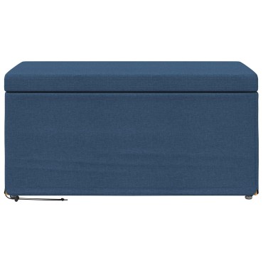 vidaXL Σκαμνί Μπλε 81x41x40cm Ύφασμα και Επεξεργασμένο Ξύλο