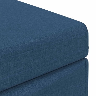 vidaXL Σκαμνί Μπλε 81x41x40cm Ύφασμα και Επεξεργασμένο Ξύλο