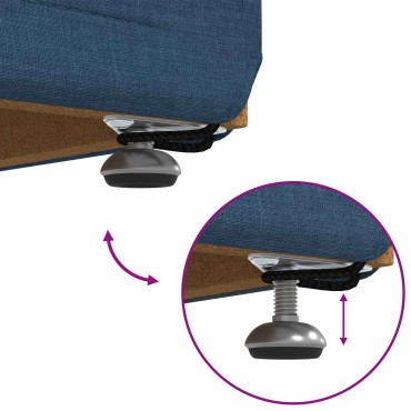 vidaXL Σκαμνί Μπλε 81x41x40cm Ύφασμα και Επεξεργασμένο Ξύλο