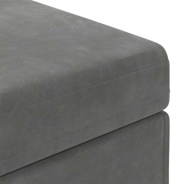 vidaXL Σκαμνί Σκούρο Γκρι 81x41x40cm Βελούδο και Μηχανικά Ξύλα