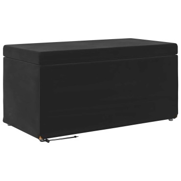 vidaXL Σκαμνί Μαύρο 81x41x40cm Βελούδο και Μηχανικά Ξύλα