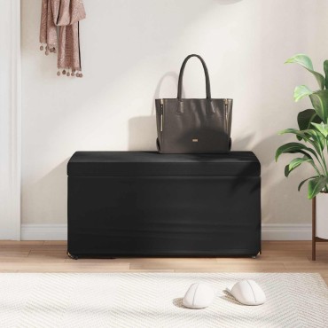 vidaXL Σκαμνί Μαύρο 81x41x40cm Βελούδο και Μηχανικά Ξύλα