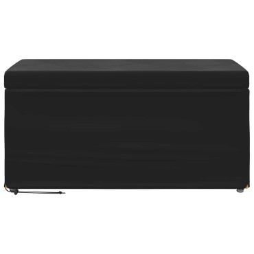 vidaXL Σκαμνί Μαύρο 81x41x40cm Βελούδο και Μηχανικά Ξύλα