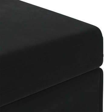 vidaXL Σκαμνί Μαύρο 81x41x40cm Βελούδο και Μηχανικά Ξύλα