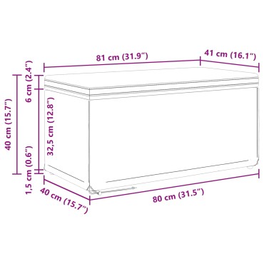 vidaXL Σκαμνί Μαύρο 81x41x40cm Βελούδο και Μηχανικά Ξύλα