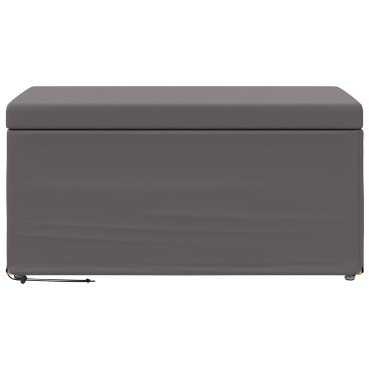 vidaXL Σκαμνί Γκρι 81x41x40cm Ψεύτικο Δέρμα και Μηχανικά Ξύλα