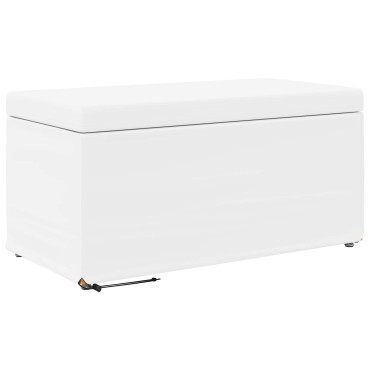 vidaXL Σκαμνί Λευκό 81x41x40cm Ψεύτικο Δέρμα και Μηχανικά Ξύλα