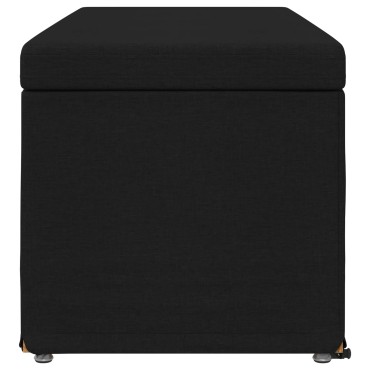 vidaXL Σκαμνί Μαύρο 101x41x40cm Ύφασμα και Επεξεργασμένο Ξύλο