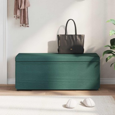 vidaXL Σκαμνί Σκούρο Πράσινο 101x41x40 εκ