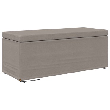 vidaXL Σκαμνί Taupe 101x41x40cm Ύφασμα και Επεξεργασμένο Ξύλο
