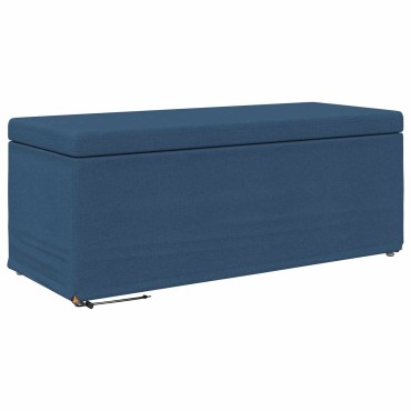 vidaXL Σκαμνί Μπλε 101x41x40cm Ύφασμα και Επεξεργασμένο Ξύλο