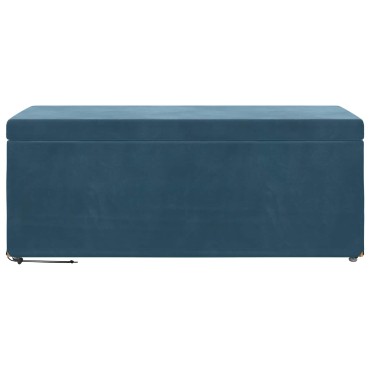 vidaXL Σκαμνί Μπλε 101x41x40cm Βελούδο και Μηχανικά Ξύλα