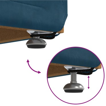 vidaXL Σκαμνί Μπλε 101x41x40cm Βελούδο και Μηχανικά Ξύλα