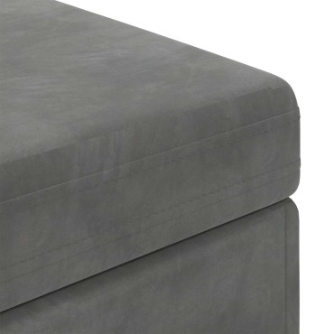 vidaXL Σκαμνί Σκούρο Γκρι 101x41x40cm Βελούδο και Μηχανικά Ξύλα