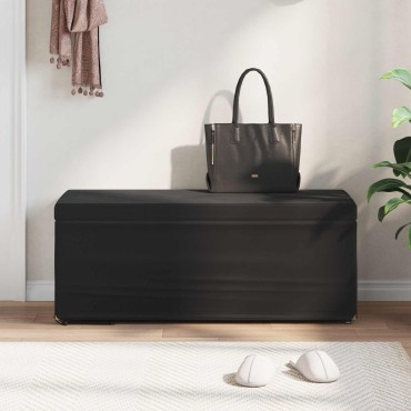 vidaXL Σκαμνί Μαύρο 101x41x40cm Βελούδο και Μηχανικά Ξύλα