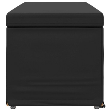 vidaXL Σκαμνί Μαύρο 101x41x40cm Ψεύτικο Δέρμα και Μηχανικά Ξύλα
