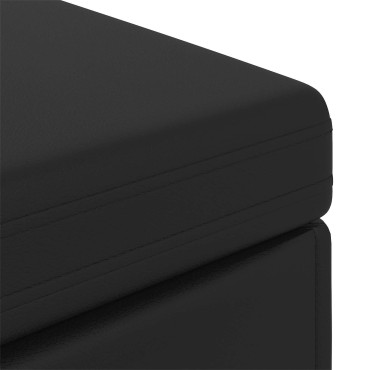 vidaXL Σκαμνί Μαύρο 101x41x40cm Ψεύτικο Δέρμα και Μηχανικά Ξύλα