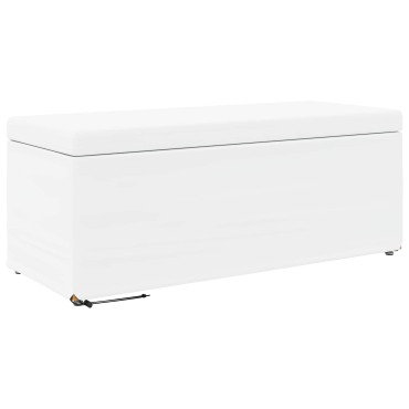 vidaXL Σκαμνί Λευκό 101x41x40cm Ψεύτικο Δέρμα και Μηχανικά Ξύλα
