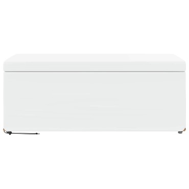 vidaXL Σκαμνί Λευκό 101x41x40cm Ψεύτικο Δέρμα και Μηχανικά Ξύλα