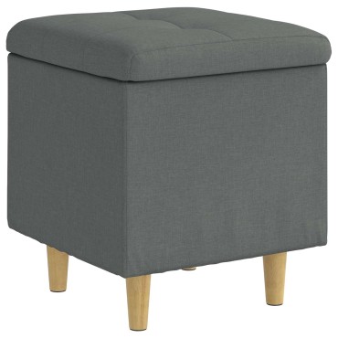 vidaXL Οθωμανικό αποθήκευσης Σκούρο Γκρι 40x40x45cm ύφασμα