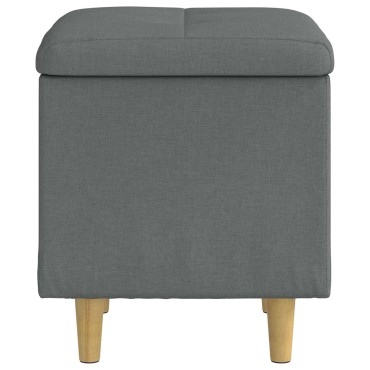 vidaXL Οθωμανικό αποθήκευσης Σκούρο Γκρι 40x40x45cm ύφασμα