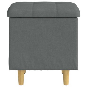 vidaXL Οθωμανικό αποθήκευσης Σκούρο Γκρι 40x40x45cm ύφασμα