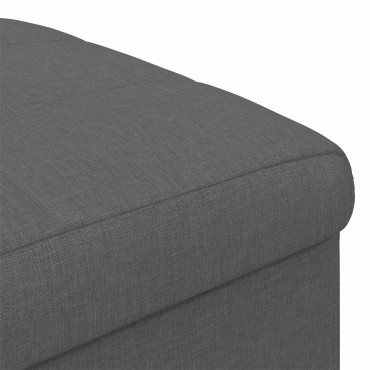 vidaXL Οθωμανικό αποθήκευσης Σκούρο Γκρι 40x40x45cm ύφασμα