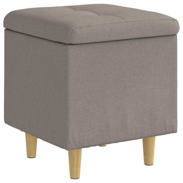 vidaXL Οθωμανικό αποθήκευσης με μαξιλάρι Taupe 40x40x45cm ύφασμα
