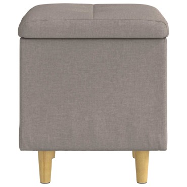 vidaXL Οθωμανικό αποθήκευσης με μαξιλάρι Taupe 40x40x45cm ύφασμα