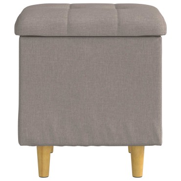 vidaXL Οθωμανικό αποθήκευσης με μαξιλάρι Taupe 40x40x45cm ύφασμα