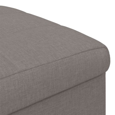 vidaXL Οθωμανικό αποθήκευσης με μαξιλάρι Taupe 40x40x45cm ύφασμα