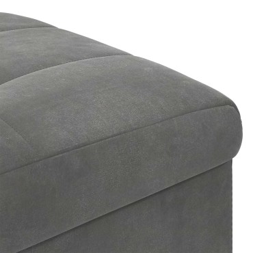 vidaXL Οθωμανικό αποθήκευσης Σκούρο Γκρι 40x40x45cm Βελούδο