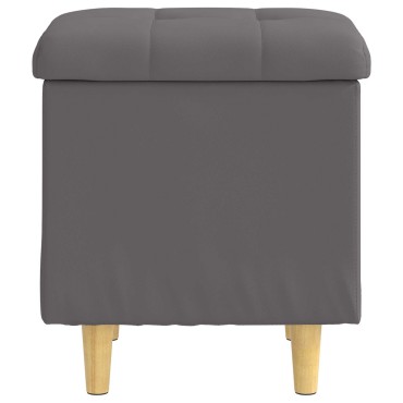 vidaXL Οθωμανό με Αποθηκευτικό Χώρο Γκρι 40x40x45cm Τεχνητό δέρμα