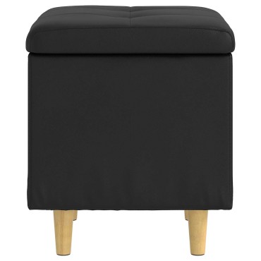 vidaXL Οθωμανικό αποθήκευσης Μαύρο 40x40x45cm Τεχνητό δέρμα