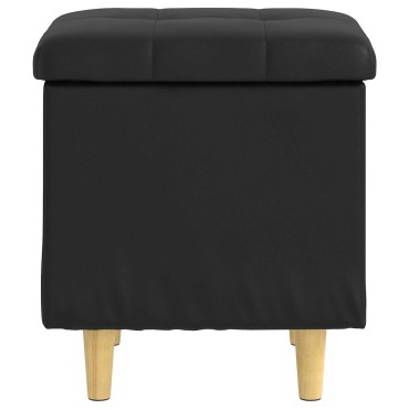 vidaXL Οθωμανικό αποθήκευσης Μαύρο 40x40x45cm Τεχνητό δέρμα
