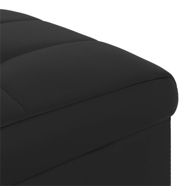 vidaXL Οθωμανικό αποθήκευσης Μαύρο 40x40x45cm Τεχνητό δέρμα