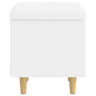 vidaXL Οθωμανικό αποθήκευσης Λευκός 40x40x45cm Τεχνητό δέρμα