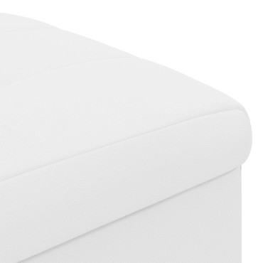 vidaXL Οθωμανικό αποθήκευσης Λευκός 40x40x45cm Τεχνητό δέρμα