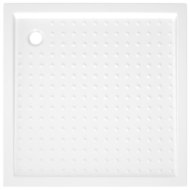 vidaXL Βάση Ντουζιέρας με Σχέδιο Τάπας Λευκή 80 x 80 x 4  εκ. από ABS