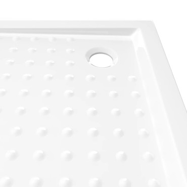 vidaXL Βάση Ντουζιέρας με Σχέδιο Τάπας Λευκή 80 x 80 x 4  εκ. από ABS