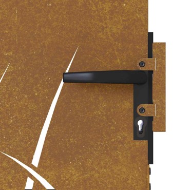 vidaXL Πόρτα Κήπου με Σχέδιο Χόρτου από Ατσάλι Corten 85x150 εκ.